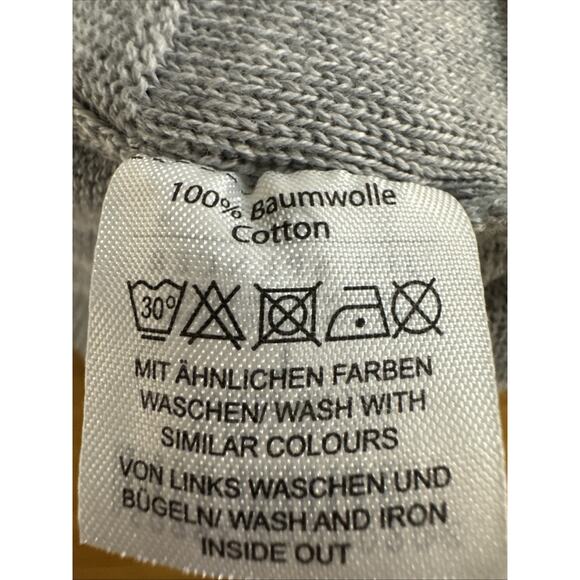 Jim Spencer Men’s L Gray Full Zip Cotton Cardigan Sweater - Picture 7 of 7